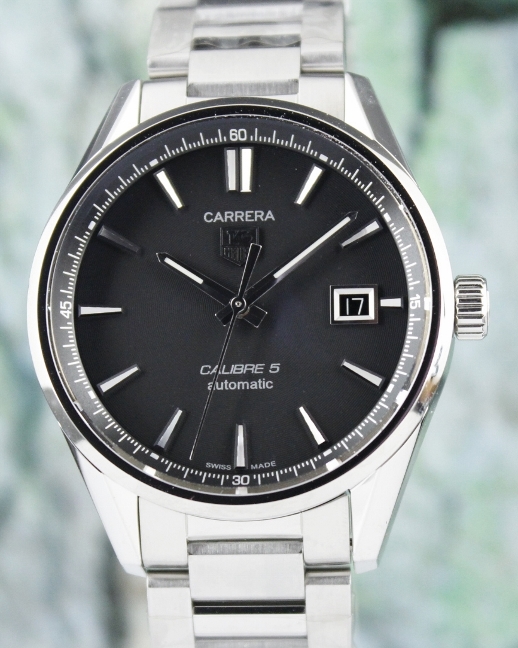 (image for) UNWORN TAG HEUER CARRERA CALIBRE 5 AUTOMATIC WATCH / WAR211B-4